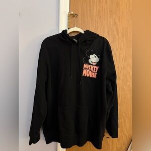 Disney Black Mickey Mouse Pullover Hoodie Sweatshirt